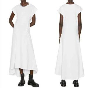 Frame Fitted Flare Cotton Midi Dress - SIZE XS (New with tags)